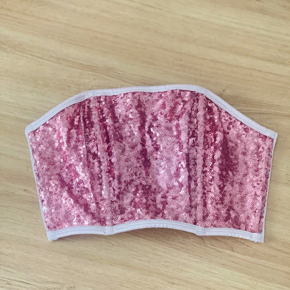 Pink Sequin Bralette/Bandeau